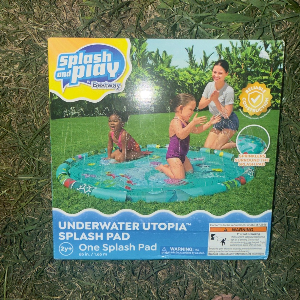 Bestway Splash and Play Underwater Utopia Splash Pad 65 In Inflatable Sprinkler
